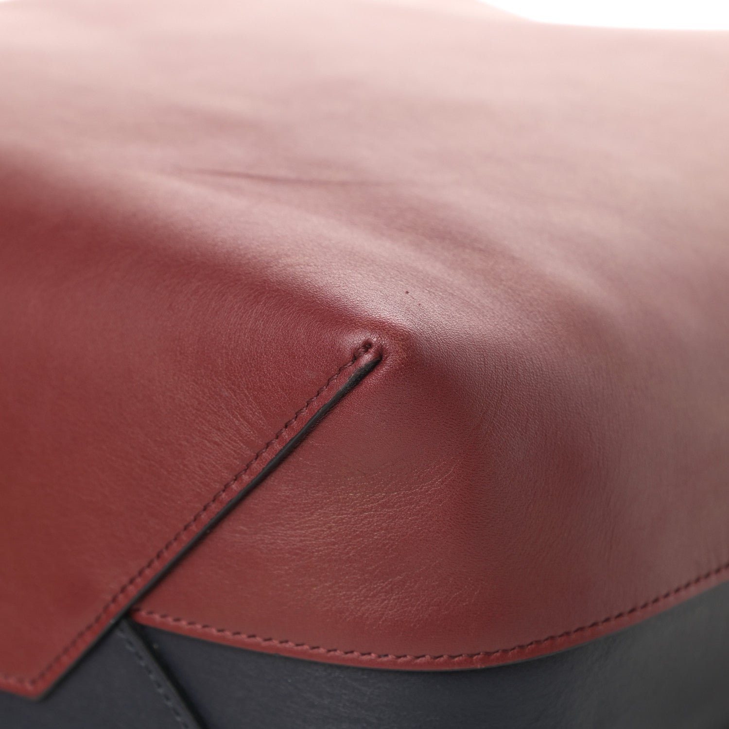 Celine Shiny Smooth Calfskin Small Twisted Cabas Dark Ruby Navy 11 of 14