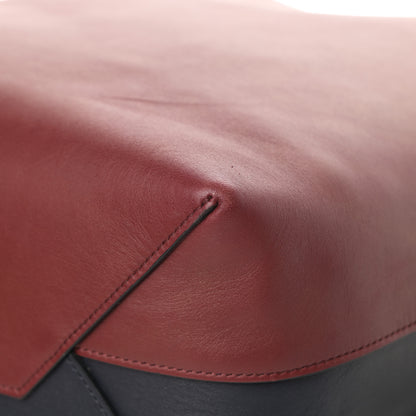 Celine Shiny Smooth Calfskin Small Twisted Cabas Dark Ruby Navy 11 of 14