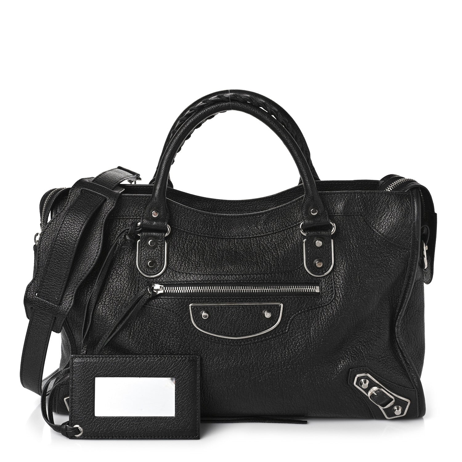 Balenciaga Chevre Silver Metallic Edge Hardware City Black 1 of 8