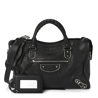 Balenciaga Chevre Silver Metallic Edge Hardware City Black 1 of 8