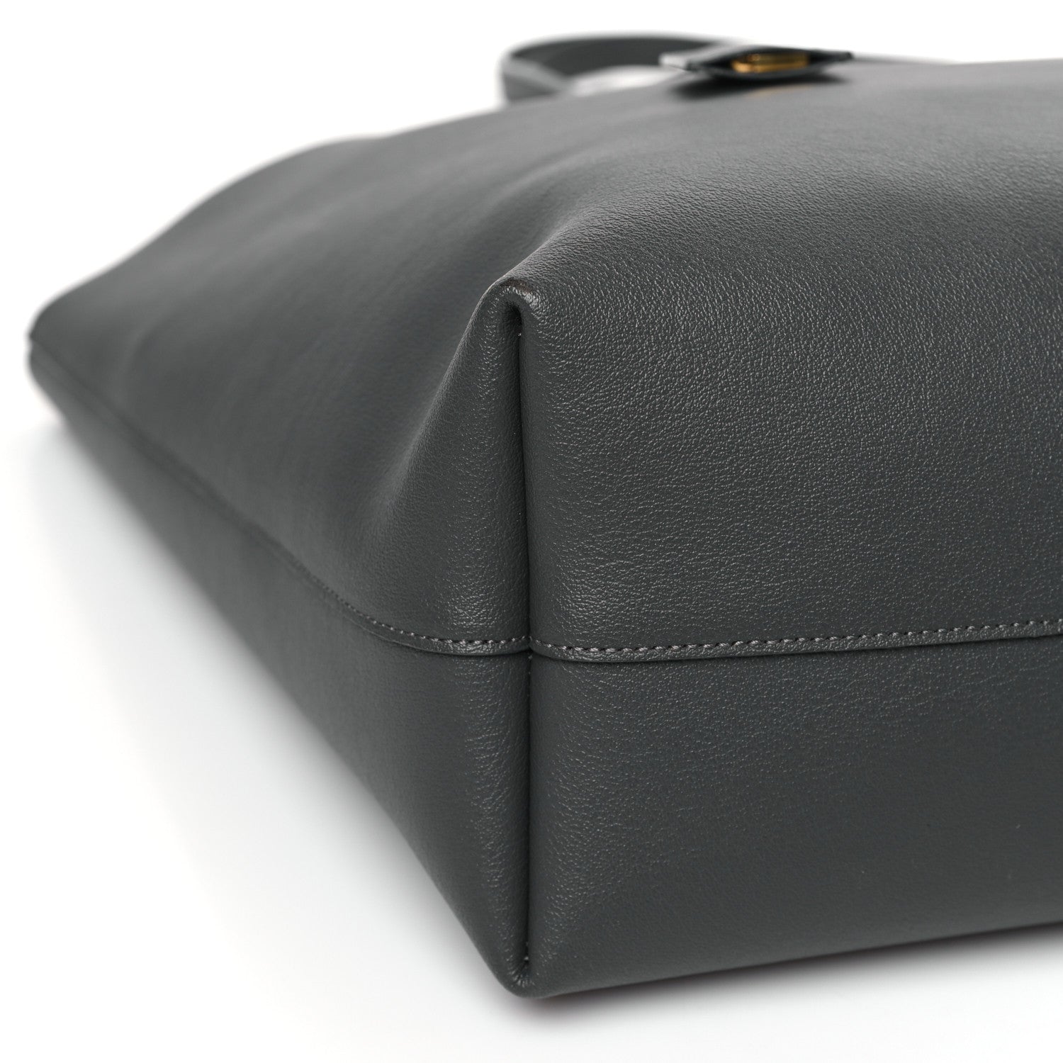 Saint Laurent Calfskin Large Shopping Tote Earth 9 of 12