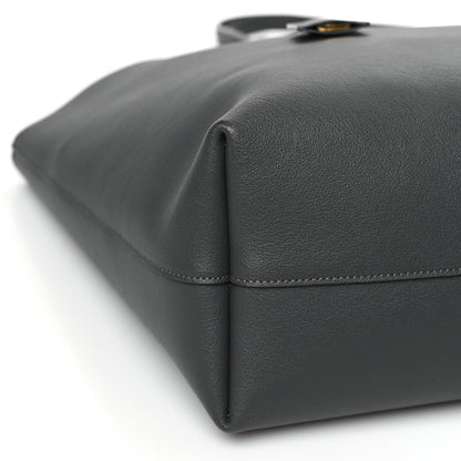 Saint Laurent Calfskin Large Shopping Tote Earth 9 of 12
