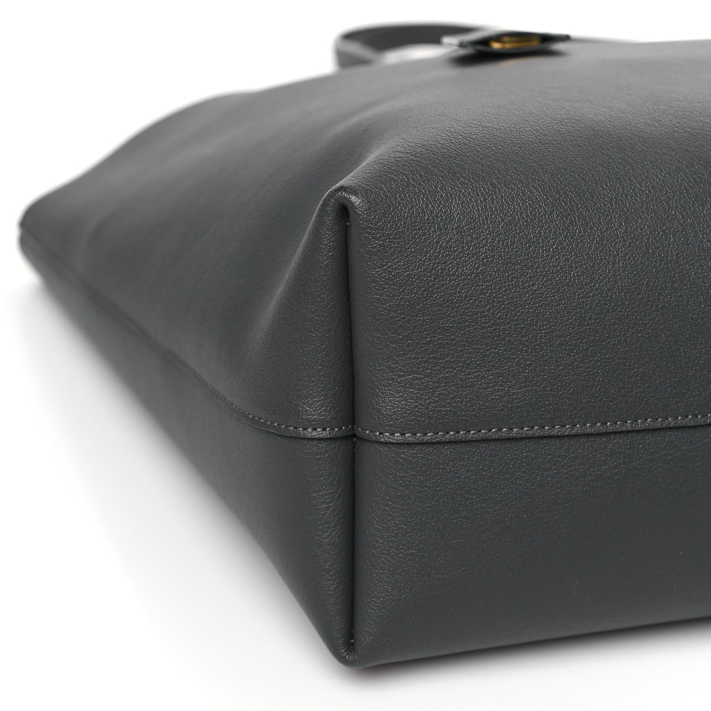 Calfskin Large Shopping Tote Earth