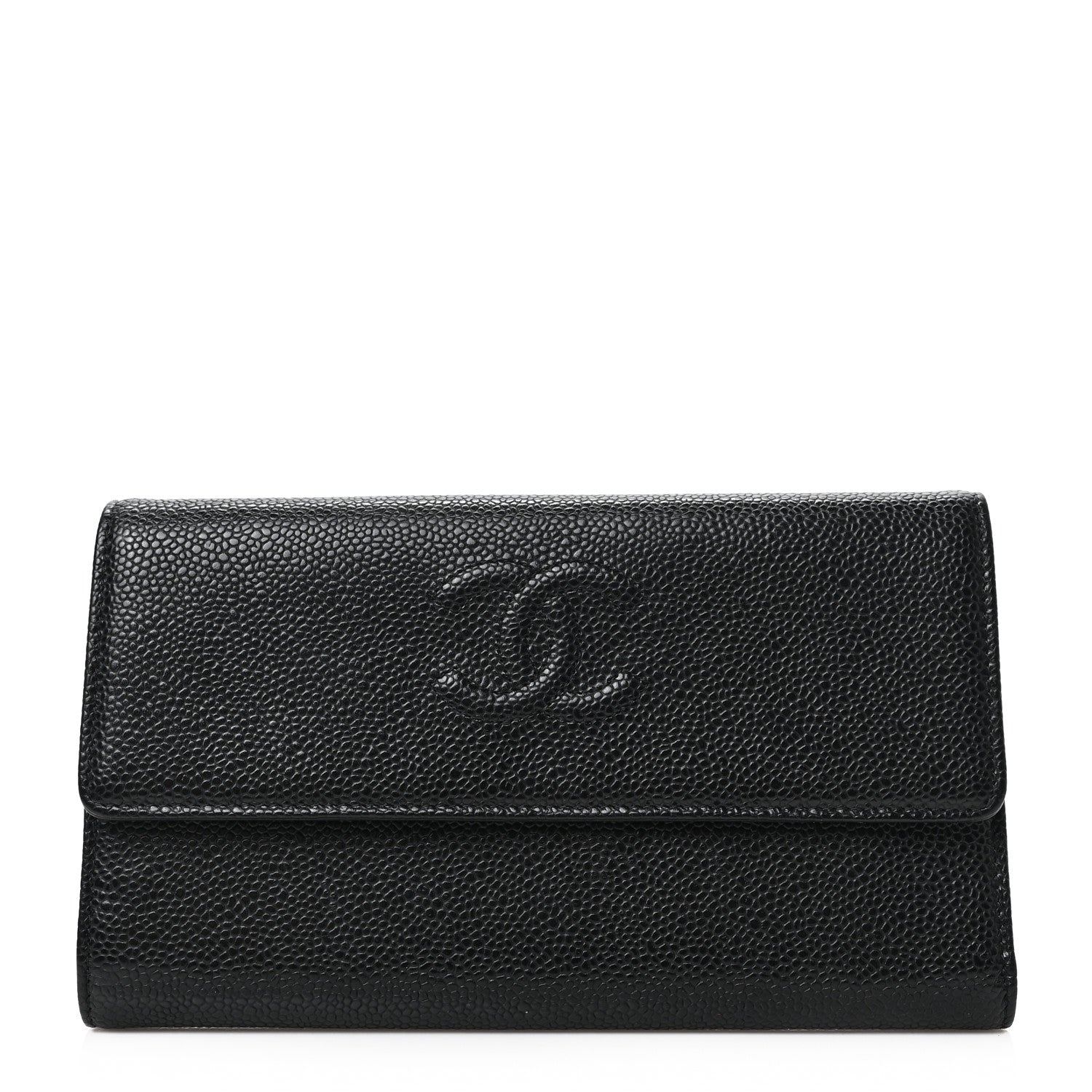 Chanel Caviar Timeless CC Large Gusset Flap Wallet Black 1 of 6