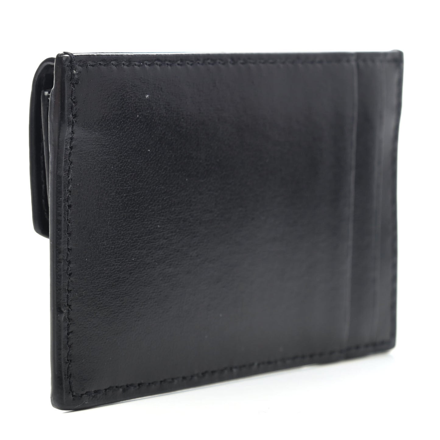 Calfskin Uptown Monogram Card Case Black