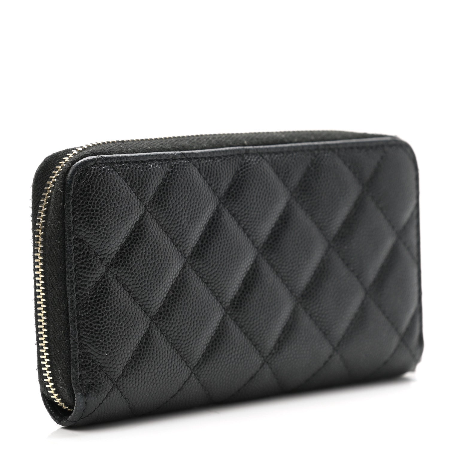 Chanel Caviar Quilted Small Zip Around Wallet Black 3 of 10