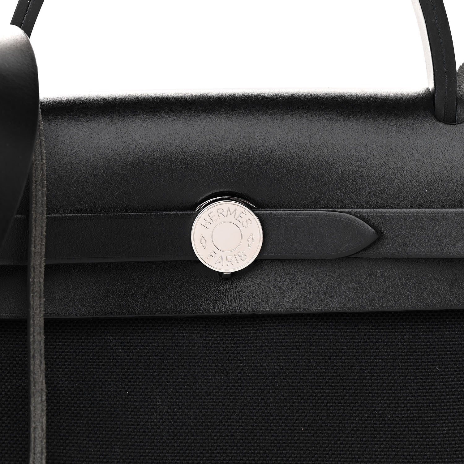 Hermes Military Toile Vache Hunter Herbag Zip Retourne 31 PM Black 8 of 11