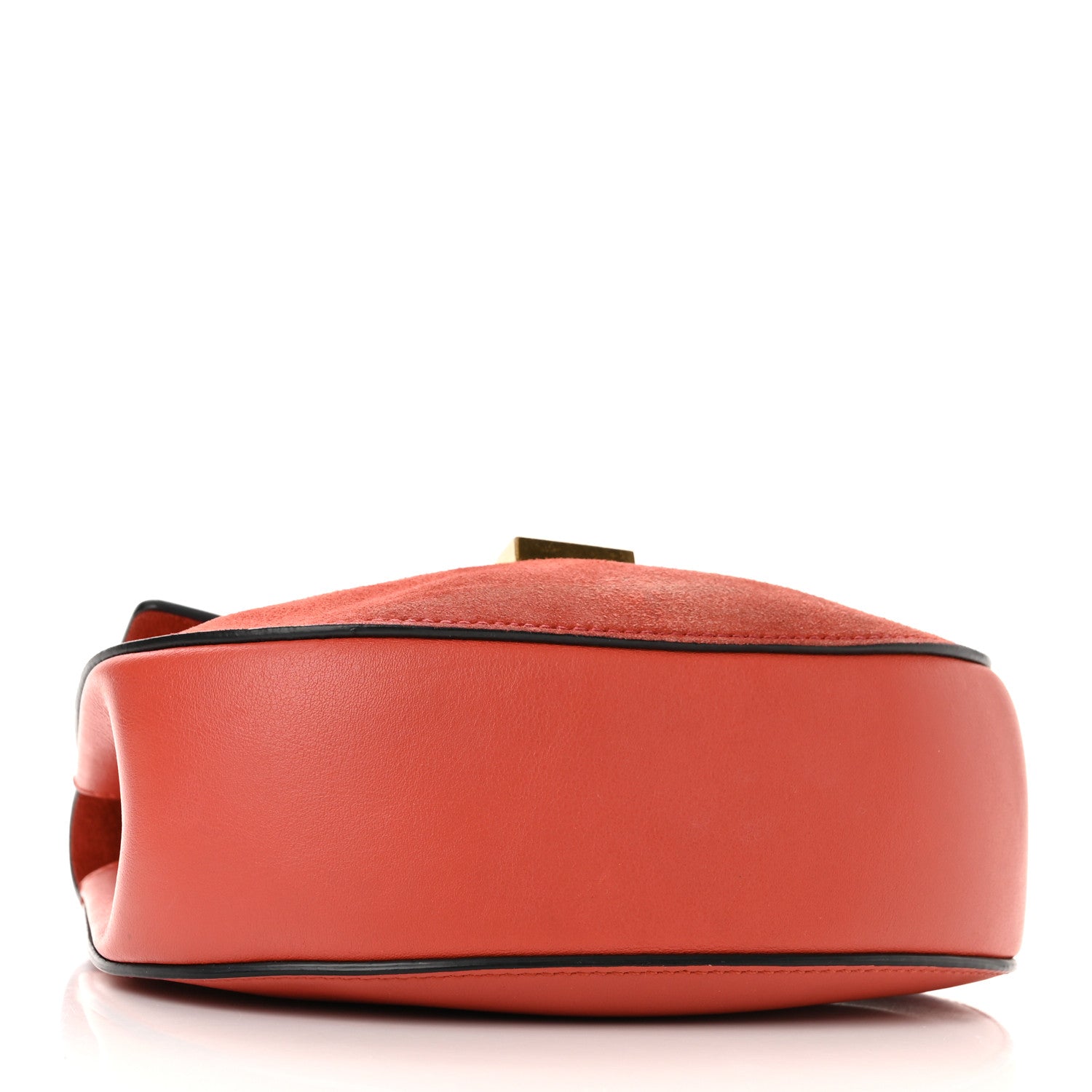 Chloe Suede Smooth Calfskin Drew Shoulder Bag Poppy 4 of 12