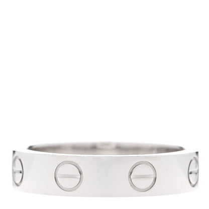 Cartier 18K White Gold Diamond 3.5mm LOVE Wedding Band Ring 48 4.5 3 of 4