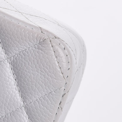 Chanel Caviar Quilted Medium Double Flap White 23 of 24