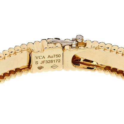 Van Cleef & Arpels 18K Yellow Gold Perlee Signature Bangle Bracelet S 4 of 5