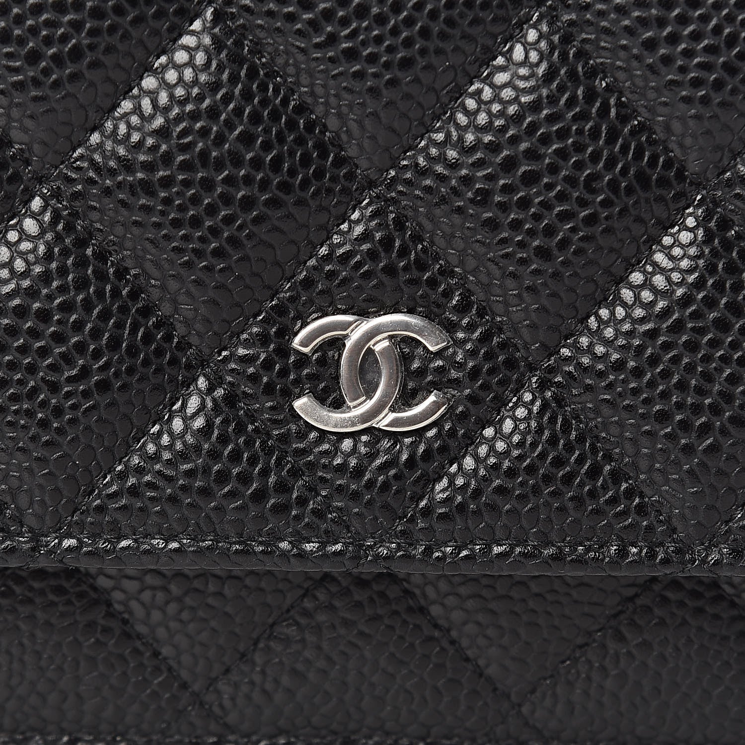 Chanel Caviar Quilted Wallet On Chain WOC Black 11 of 12