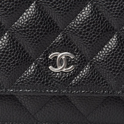 Chanel Caviar Quilted Wallet On Chain WOC Black 11 of 12