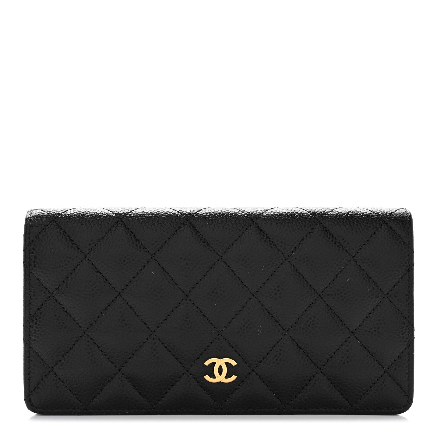 Chanel Caviar Quilted Yen Wallet Black 1 of 10