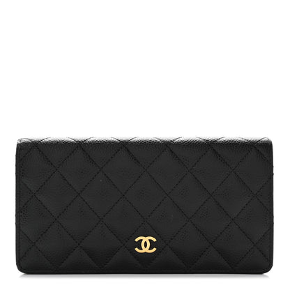 Chanel Caviar Quilted Yen Wallet Black 1 of 10