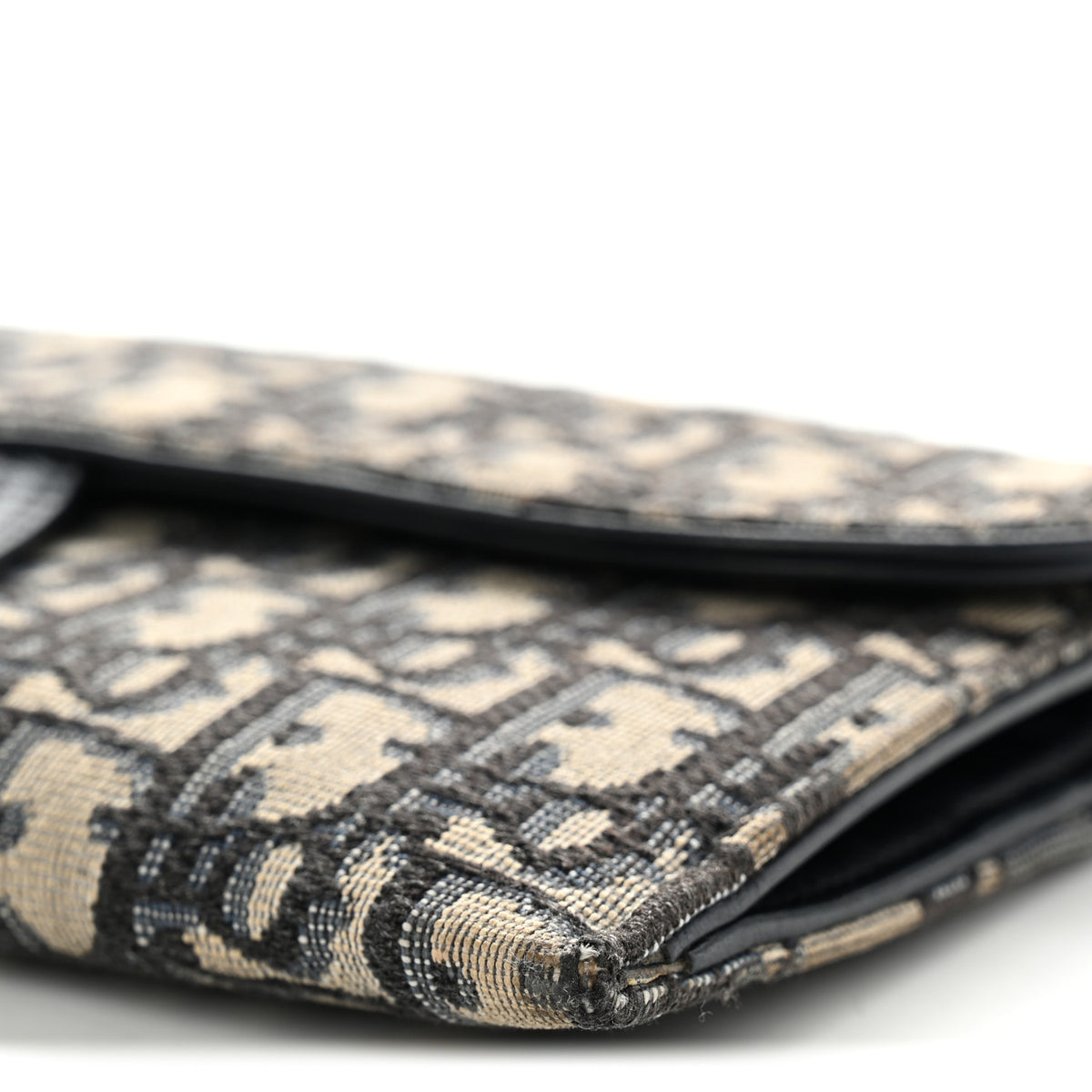 Christian Dior Oblique Small Saddle Chain Pouch Blue 11 of 13