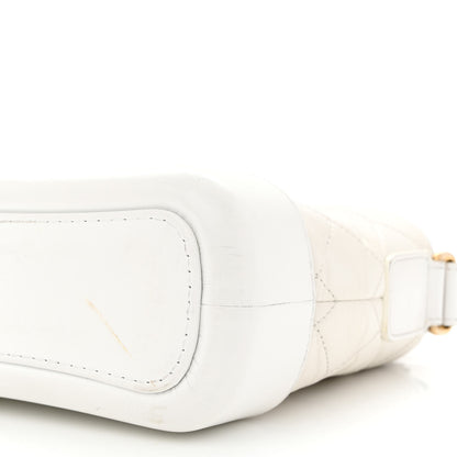 Chanel Aged Calfskin Quilted Small Gabrielle Hobo White 10 of 18