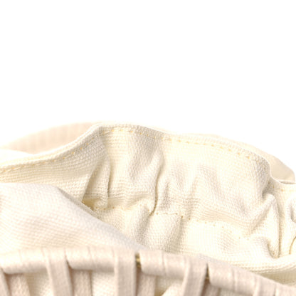 Stella McCartney Raffia Eco Alter Nappa Perforated Logo Round Crossbody Bag Natural 9 of 10