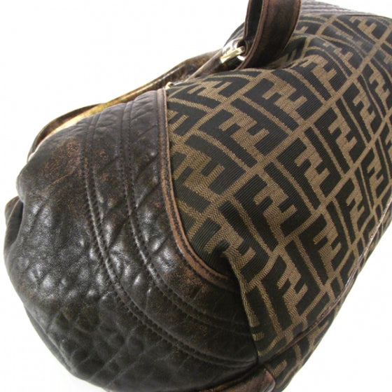 Fendi Zucca Nappa Nuvolata Vitello Tortuga Spy Tobacco Moro 5 of 11