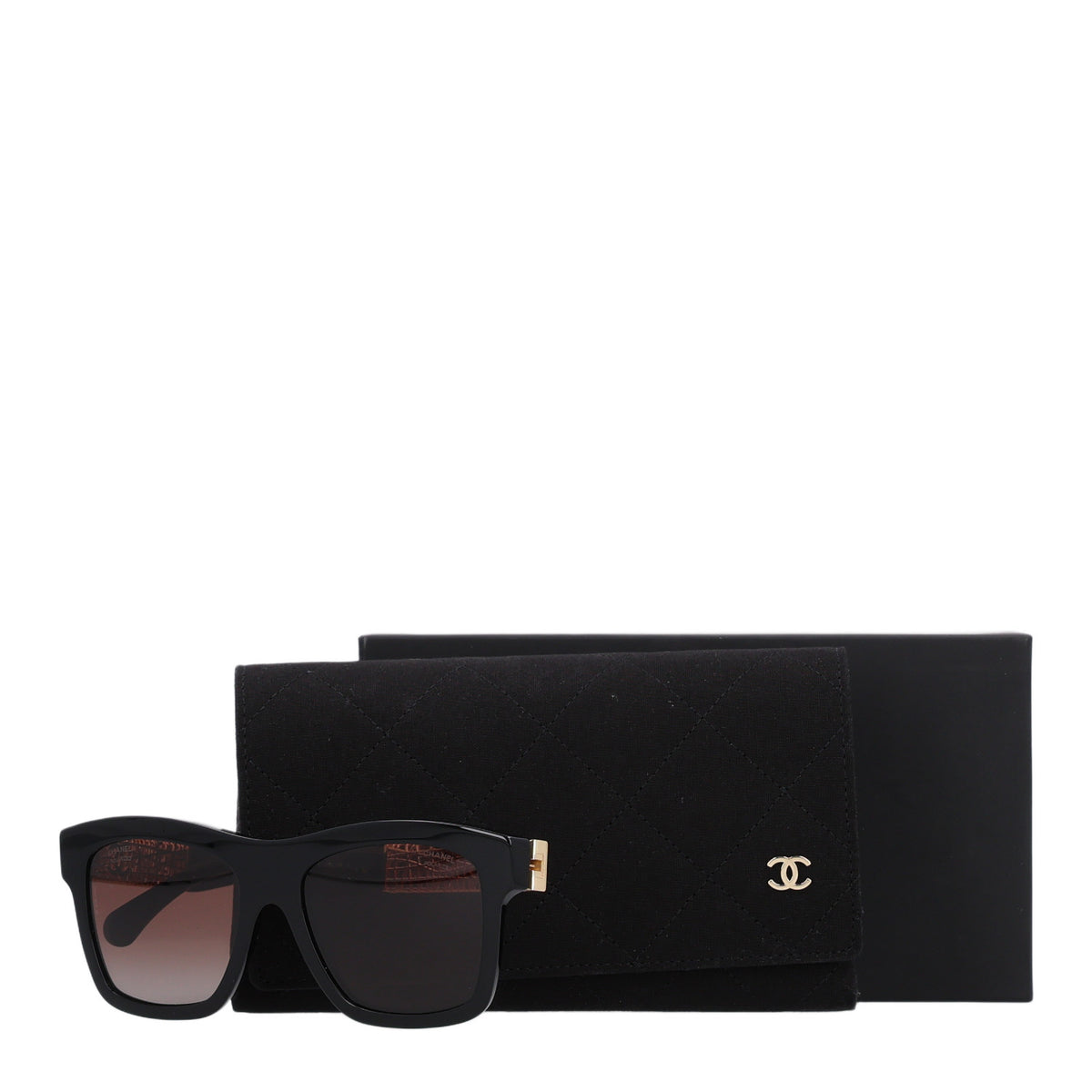 Acetate Metal Polarized Square Sunglasses 5533 Black