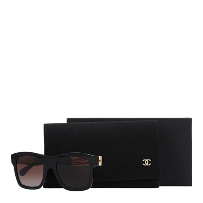 Chanel Acetate Metal Polarized Square Sunglasses 5533 Black 8 of 8