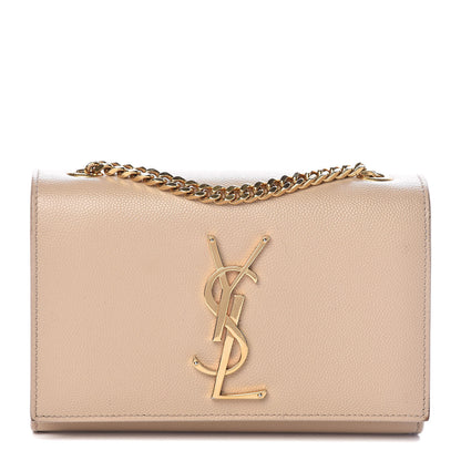 Saint Laurent Grain De Poudre Small Monogram Kate Satchel Nude Powder 1 of 13