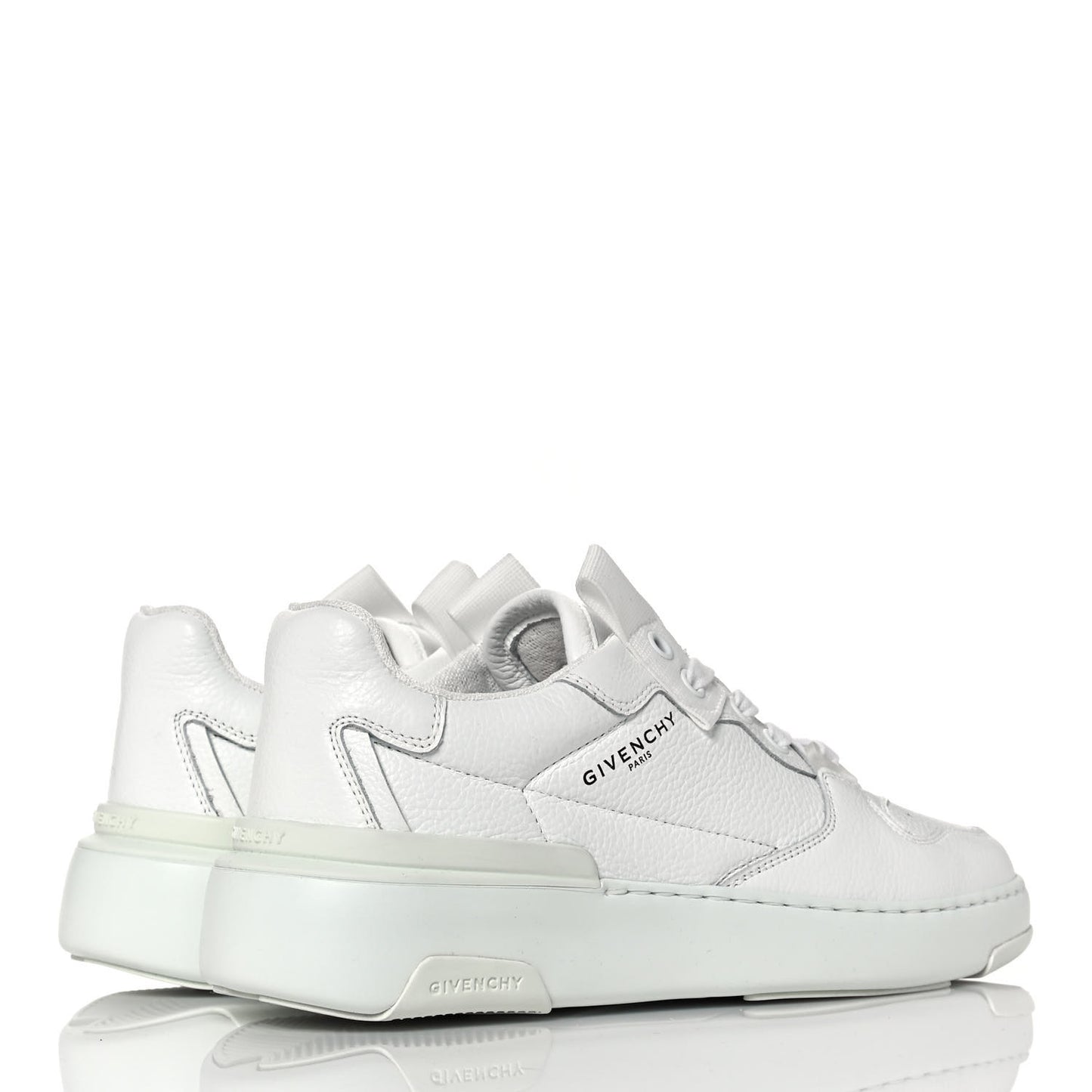 Calfskin Wing Low Top Sneakers 37 White