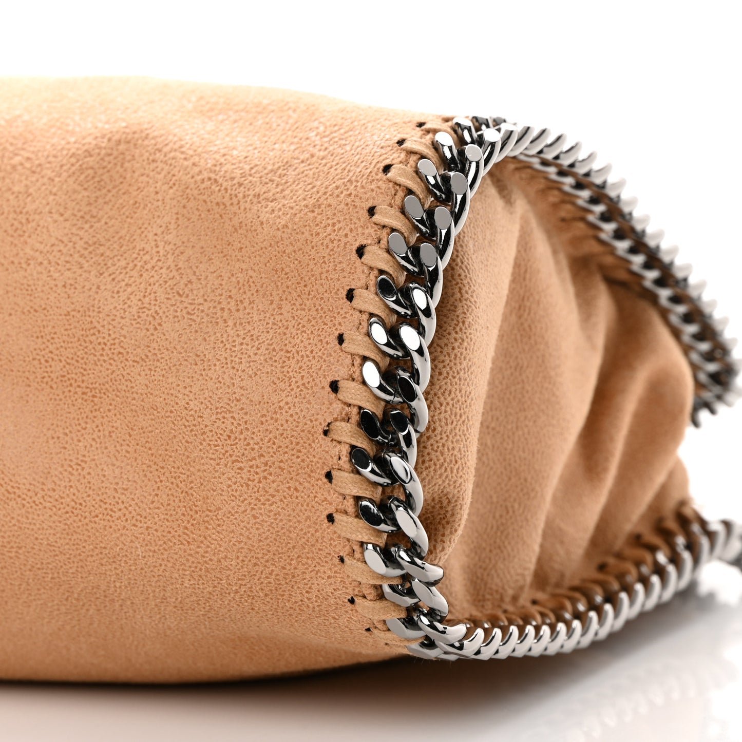 Shaggy Deer Mini Falabella Fold Over Tote Beige