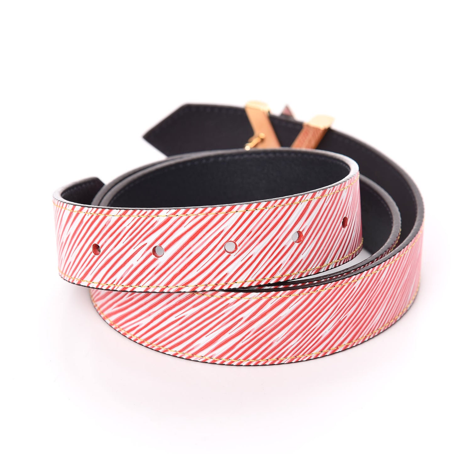 Epi 30mm LV Twist Belt 90 36 Denim Red