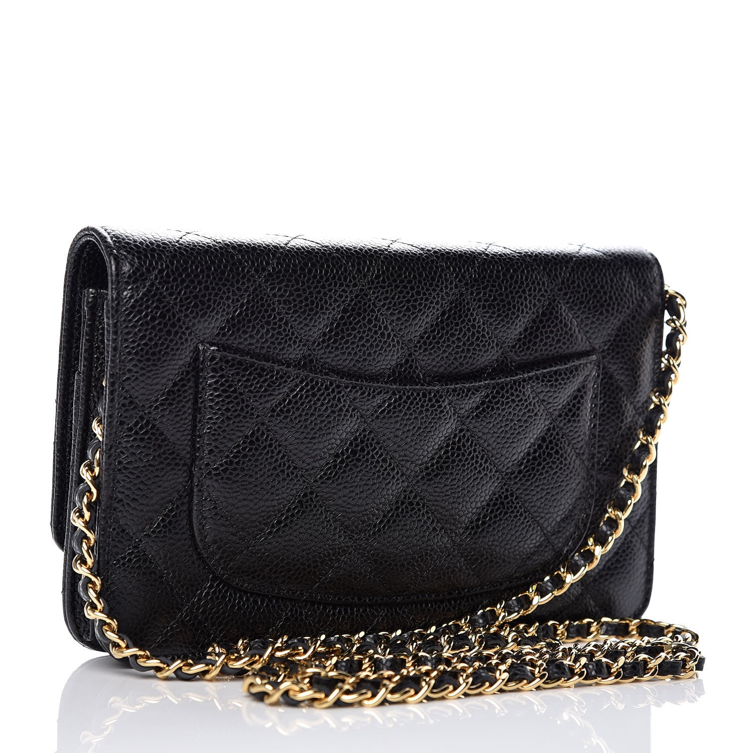 Chanel Caviar Quilted Wallet On Chain WOC Black 3 of 11