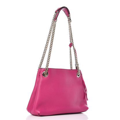 Gucci Cellarius Calfskin Small Soho Chain Shoulder Bag Bright Bouganville 3 of 10