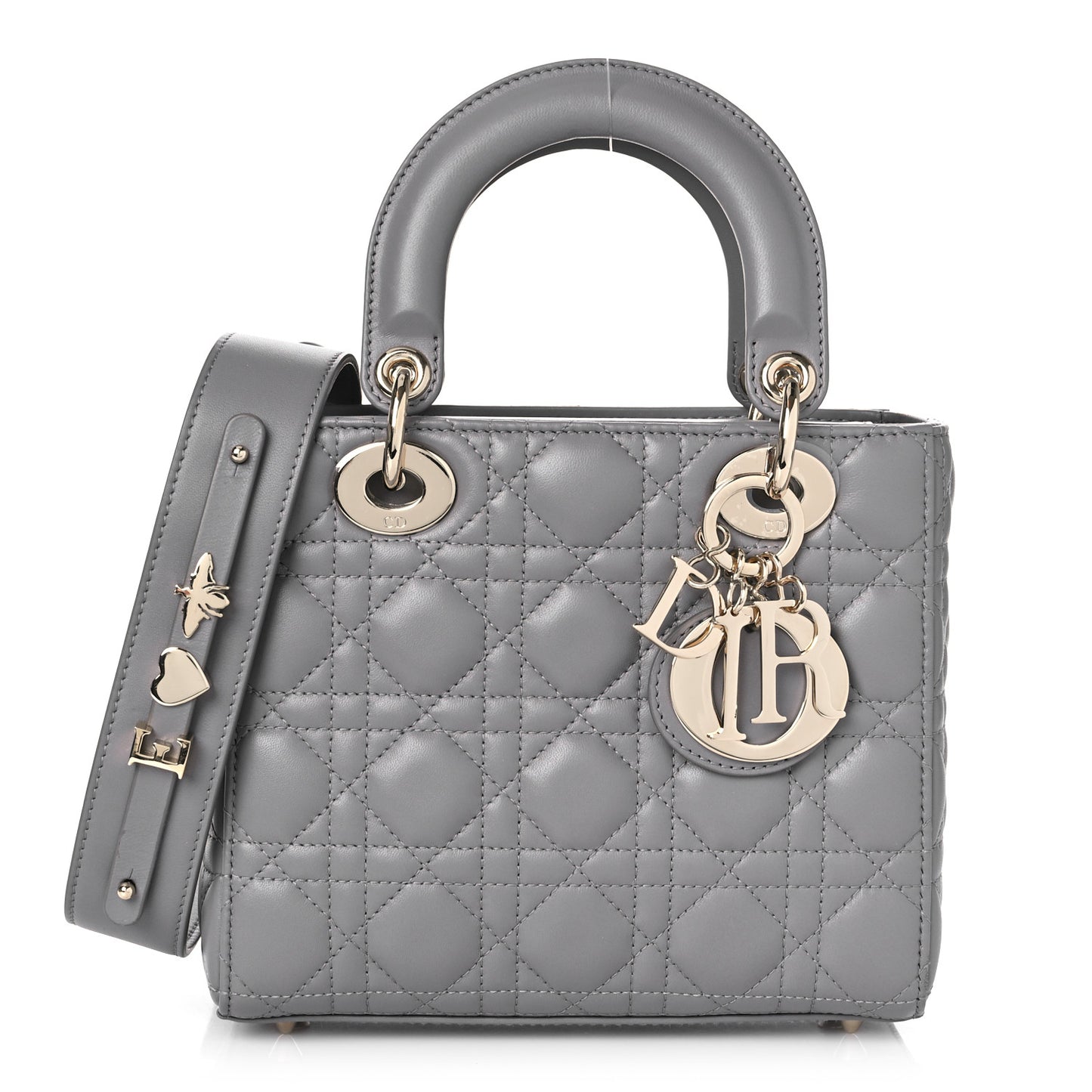 Lambskin Cannage Small My ABCDior Lady Dior Grey