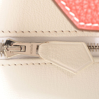 Hermes Taurillon Clemence Eclat Birkin 40 Sanguine White 14 of 20