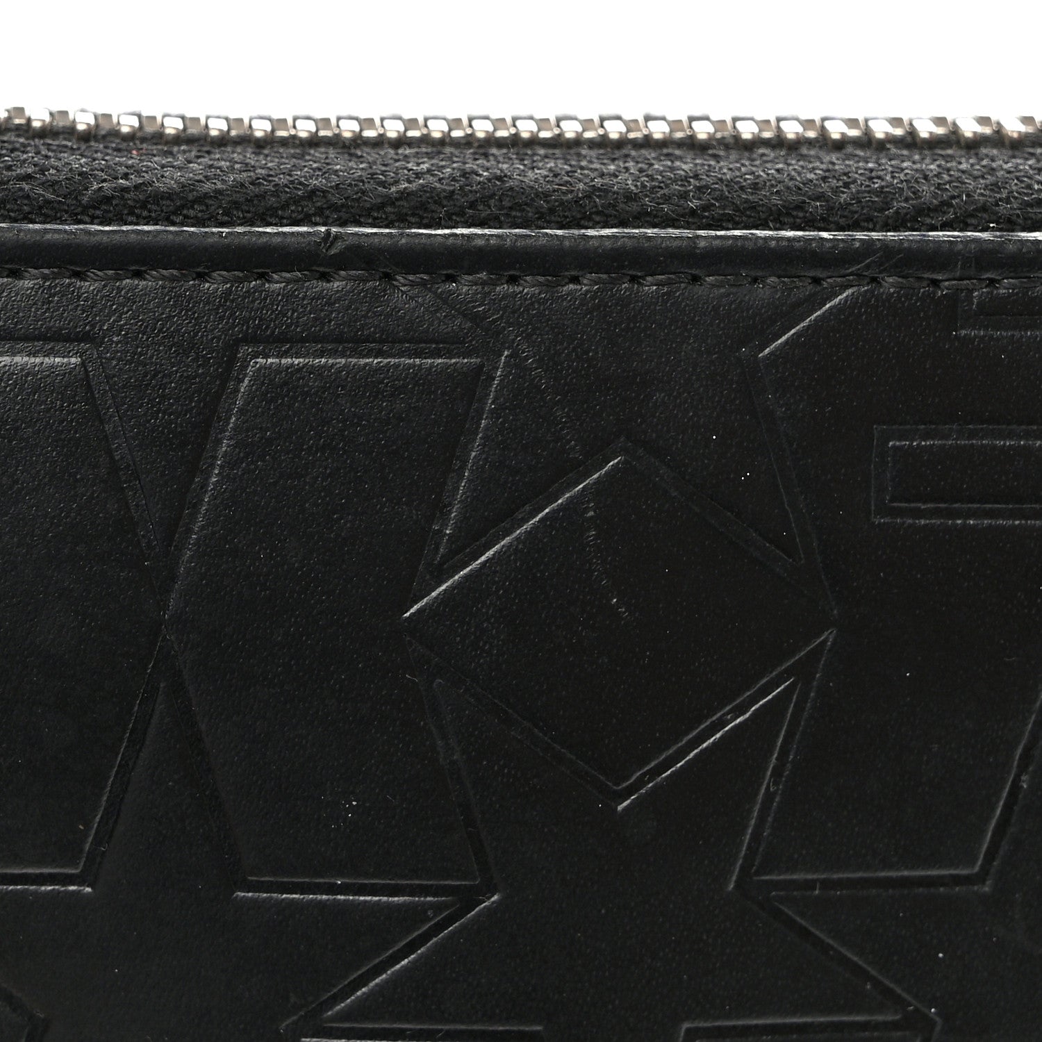Givenchy Calfskin Logo Star Embossed Zip Around Wallet Black 9 of 19