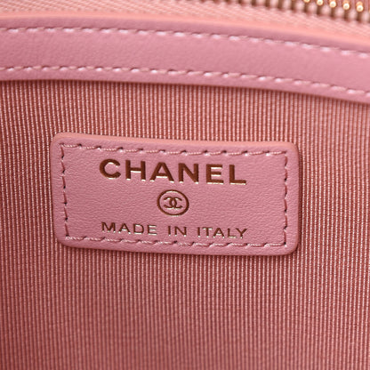 Chanel Iridescent Caviar Quilted Medium Cosmetic Case Rose Pink 6 of 9