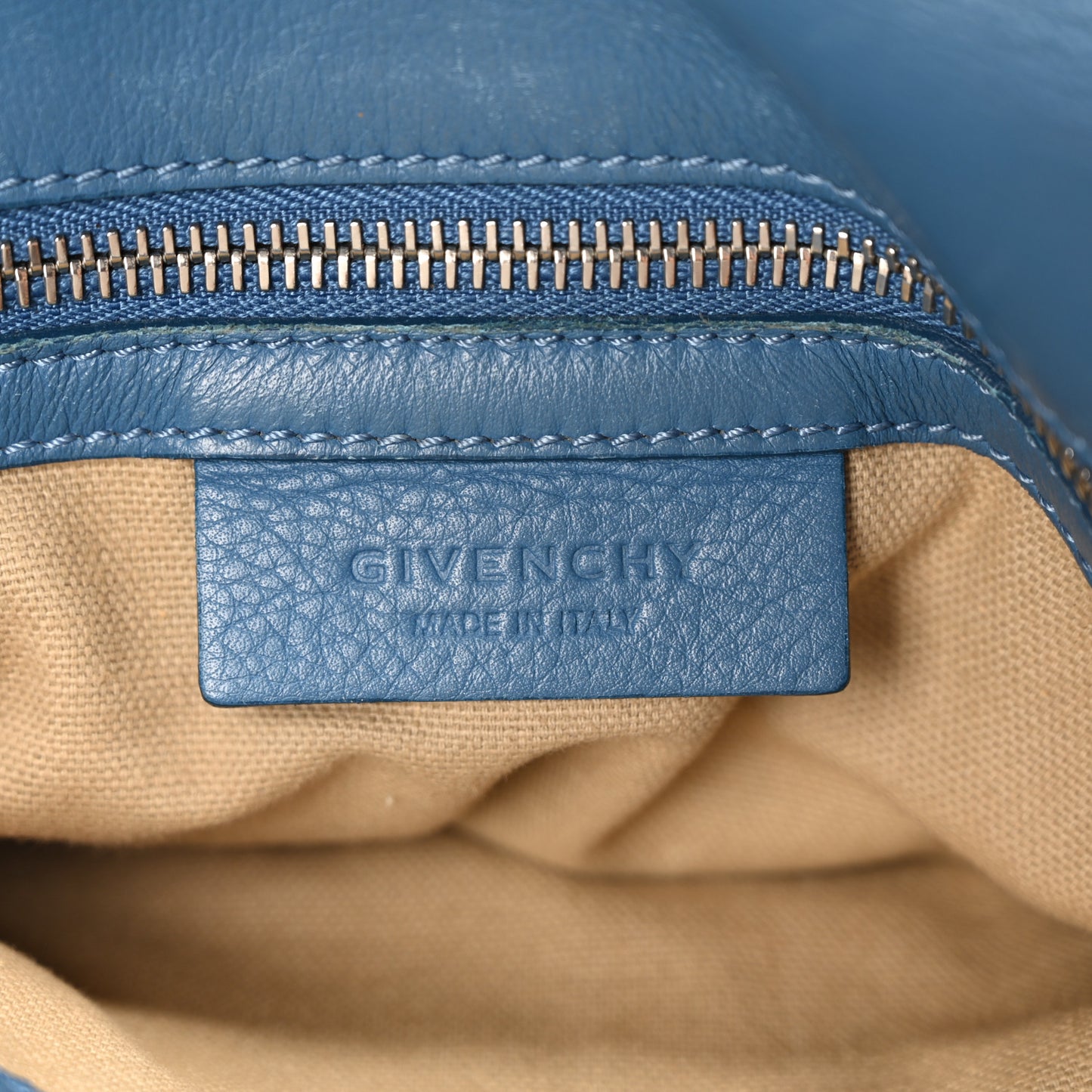 Calfskin Small Pandora Pure Flap Bag Blue