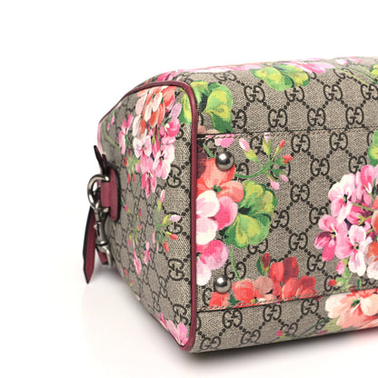 Gucci GG Supreme Monogram Blooms Medium Boston Beige Multicolor Dry Rose 9 of 12
