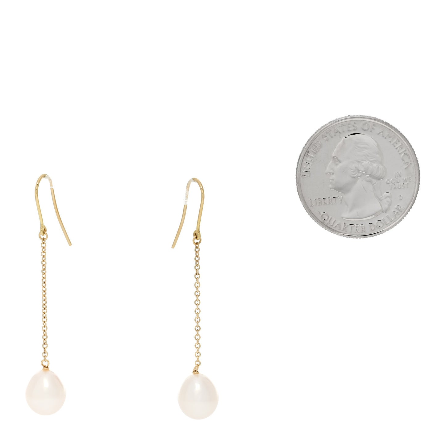 18K Yellow Gold Cultured Pearl Elsa Peretti Pearls By The Yard Drop Earrings