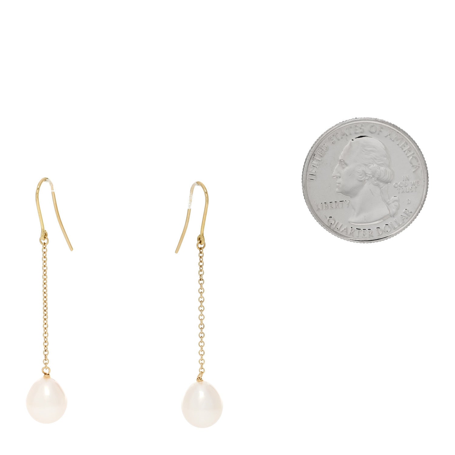 Tiffany 18K Yellow Gold Cultured Pearl Elsa Peretti Pearls By The Yard Drop Earrings 2 of 5