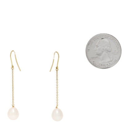 Tiffany 18K Yellow Gold Cultured Pearl Elsa Peretti Pearls By The Yard Drop Earrings 2 of 5