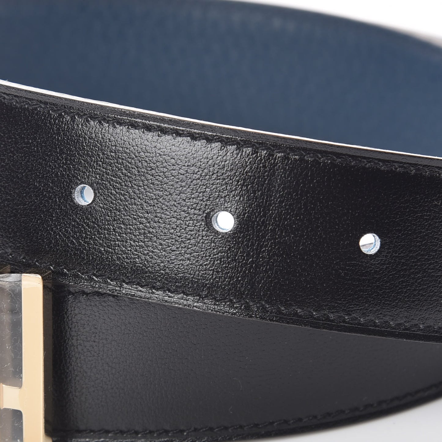 Box Togo 32mm Au Carre H Belt 90 Black Bleu De Prusse