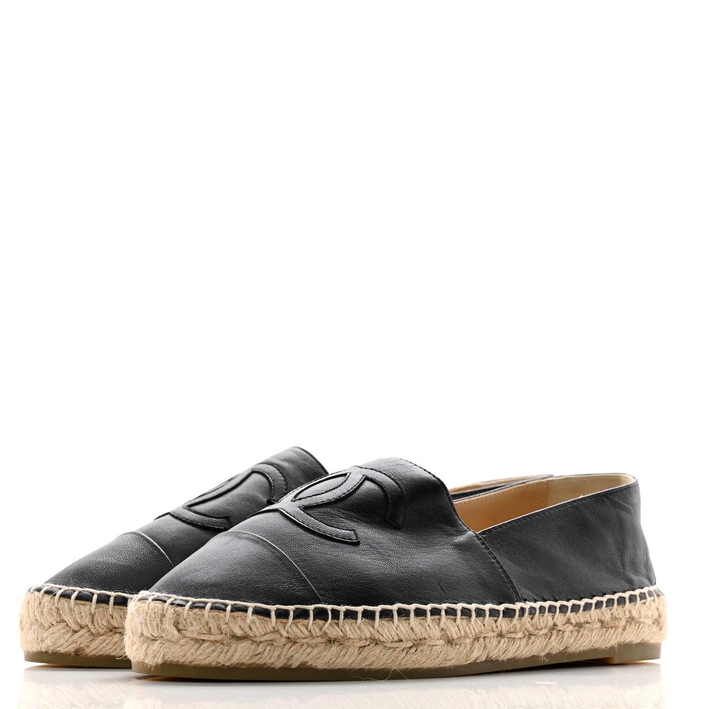Lambskin CC Espadrilles 37 Black