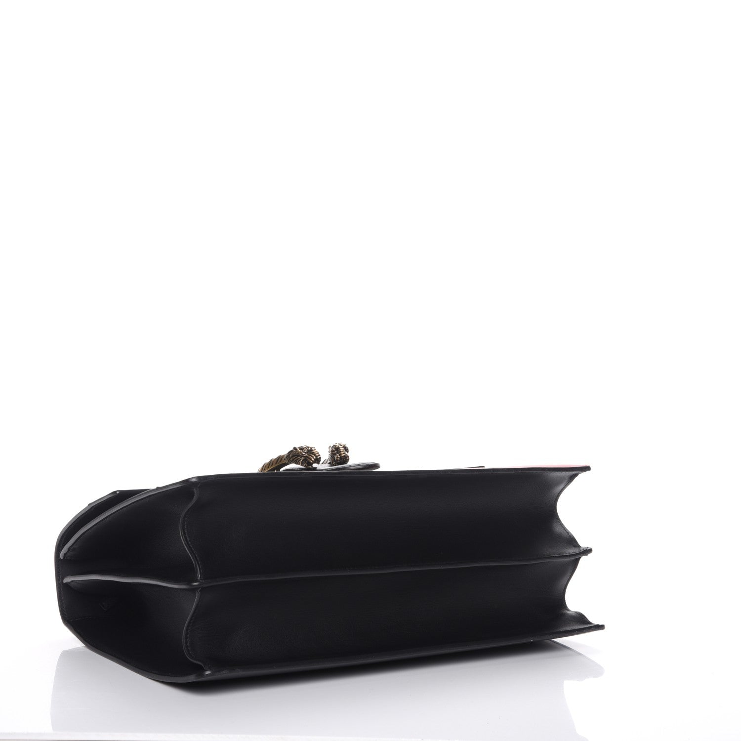 Gucci Calfskin Bamboo Web Large Dionysus Top Handle Bag Black Bright Evergreen Hibiscus Red 5 of 8