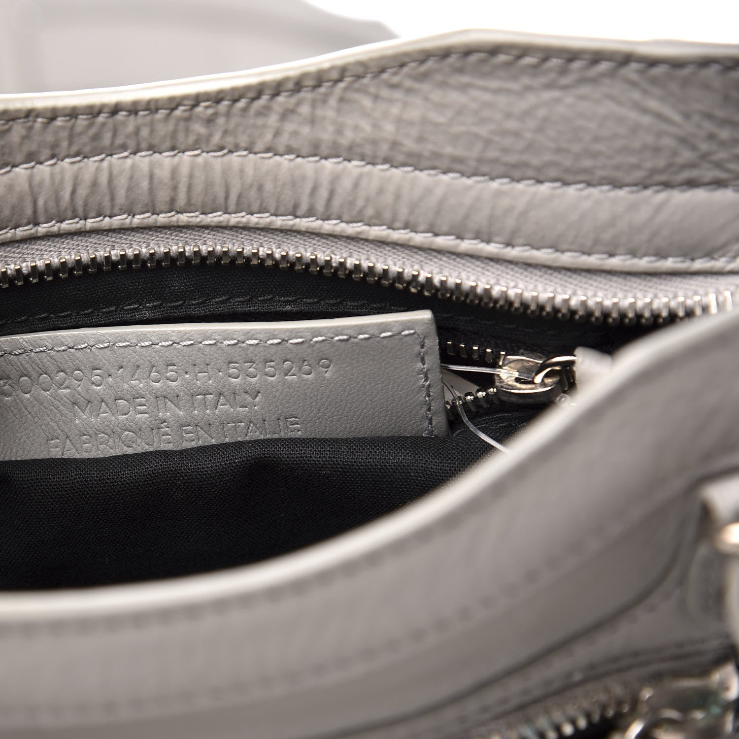 Balenciaga Matte Goatskin Rubber Covered Classic Hardware Mini City Gris Glace 12 of 14