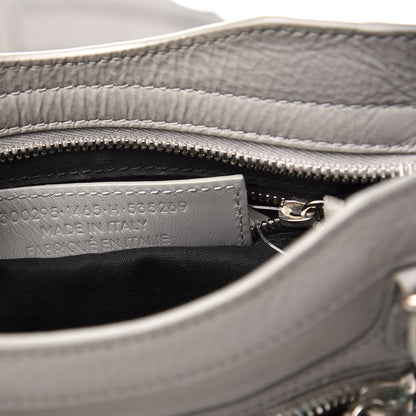 Balenciaga Matte Goatskin Rubber Covered Classic Hardware Mini City Gris Glace 12 of 14