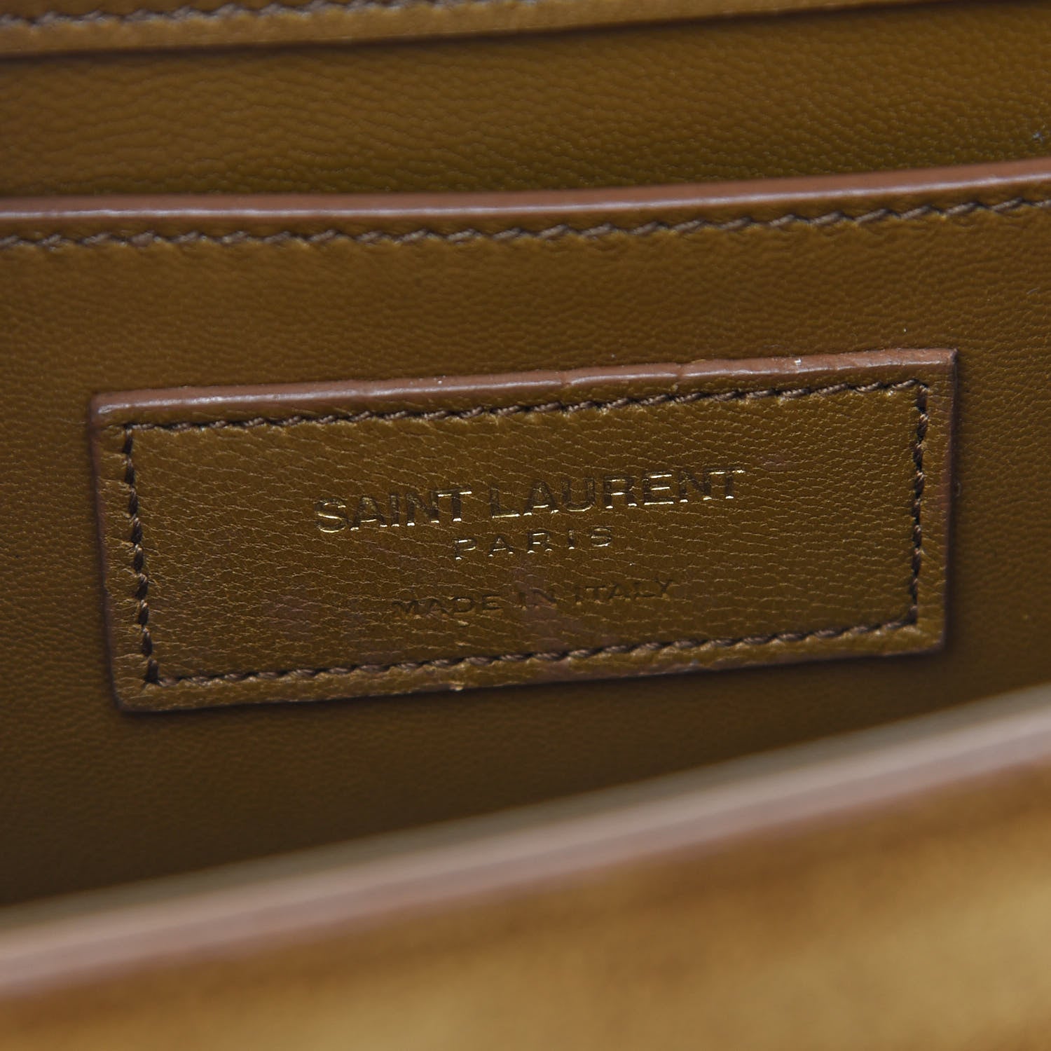 Saint Laurent Suede Small Classic Monogram Kate Tassel Satchel Light Ochre 6 of 9