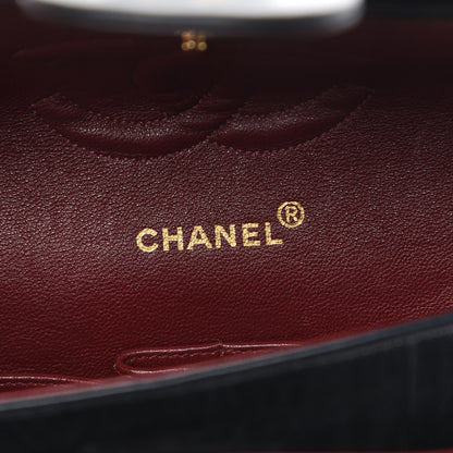 Chanel Lambskin Quilted Medium Double Flap Black 8 of 30