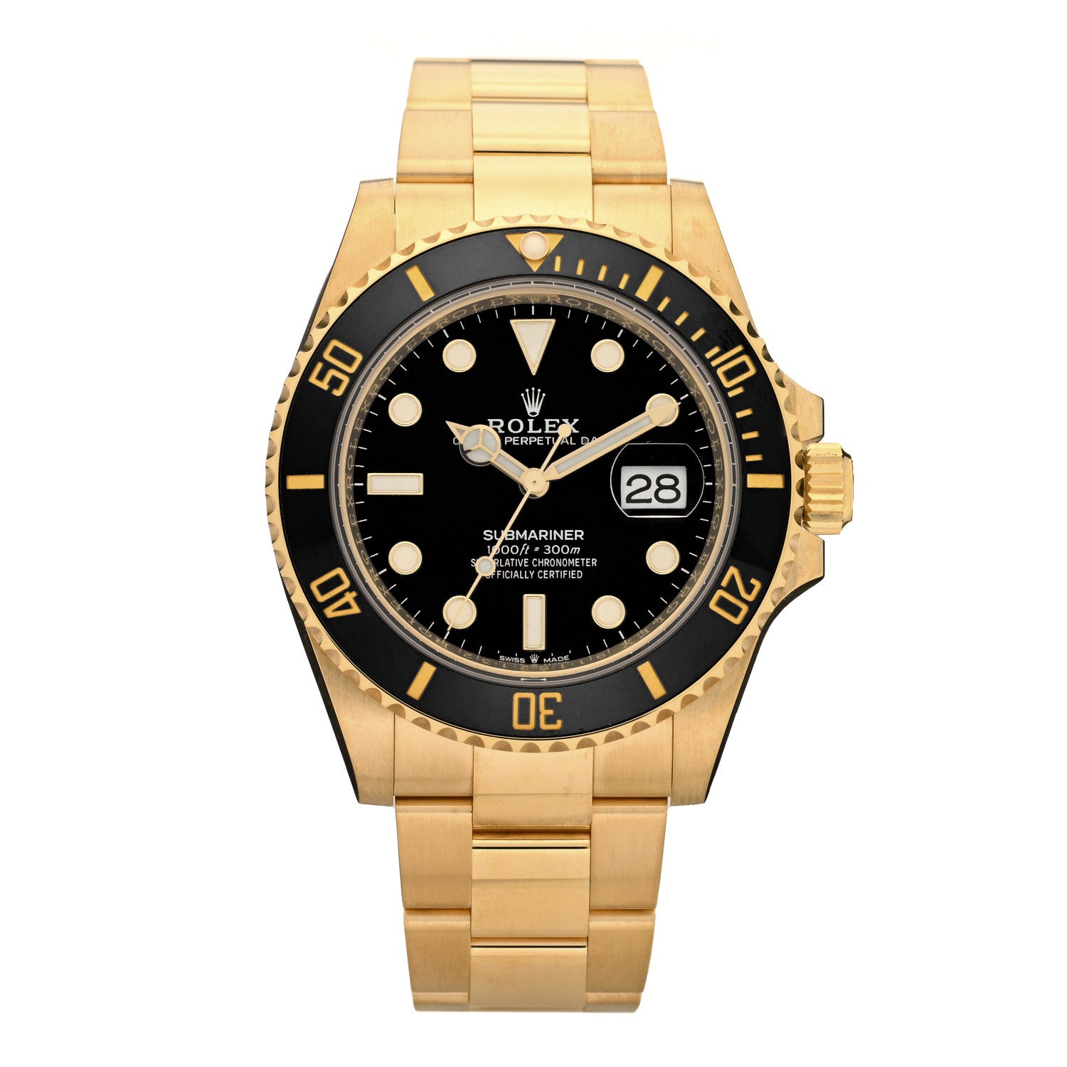 Rolex 18K Yellow Gold 41mm Submariner Date Watch Black 126618LN 1 of 5