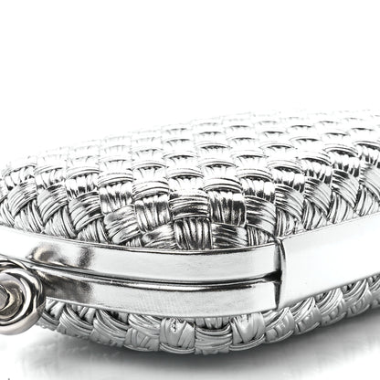 Bottega Veneta Metallic Calfskin Intrecciato Knot On Strap Silver 9 of 10