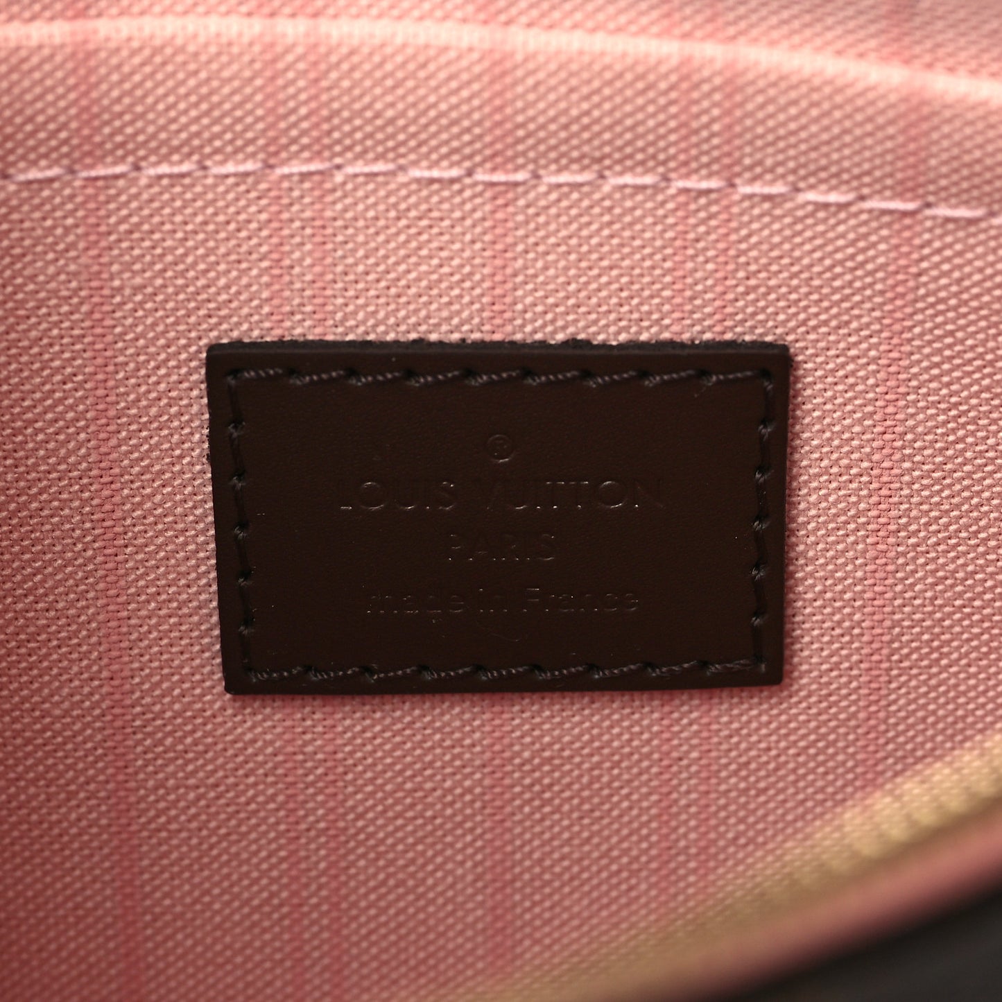 Damier Ebene Neverfull MM GM Pochette Rose Ballerine